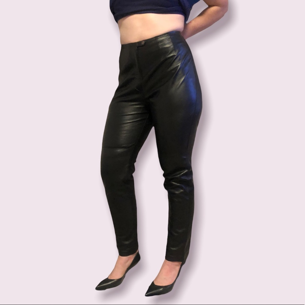 Vintage 100% Leather pants. 1980s.